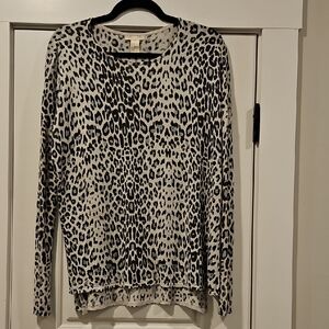Leopard Print Long Sleeve Top